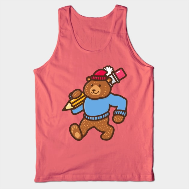 The Pencil Bear Tank Top by DangerHuskie